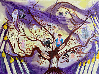 painting, Broken Tree, by Nina Talbot