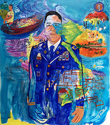 painting, Chief Warrant Officer Andrew Le, by Nina Talbot