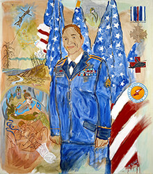 painting, Chief Warrant Officer Andrew Le, by Nina Talbot