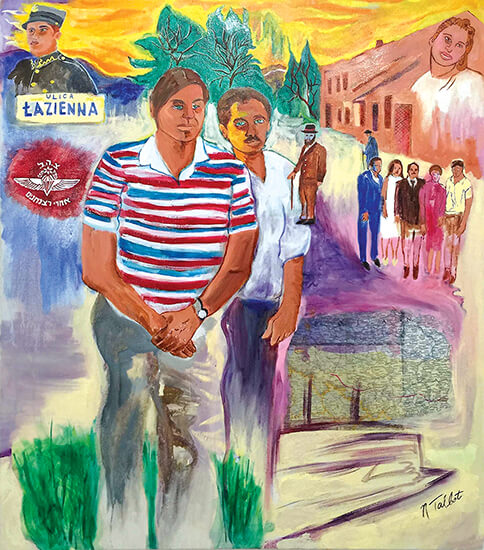 painting, Menashe Family, by Nina Talbot