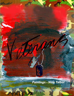 Cover of Veterans a catalogue for the Veterans exhibition by Nina Talbot.